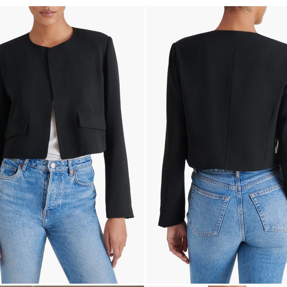 Steve Madden Serene Crop Lightweight Blazer – Size M